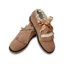 Derbies chaussures beige Cuir