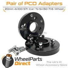 PCD Adapters 4x100 57.1 (Car) to 5x130 71.6 (Wheel) 20mm for VW Golf [Mk1] 74-84