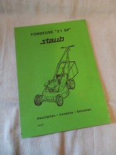 manuel conduite entretien tondeuse STAUB  21 SP