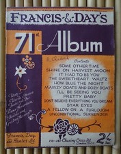 Partition Musicale / Francis & Day's 71 st Album / Guitare Piano Accordéon 1944
