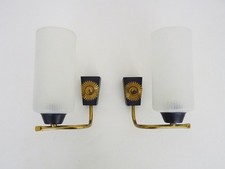 Pair of Vintage Maison Arlus 1950s Brass Wall Sconces