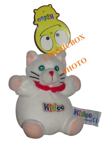 Kidoo peluche petit chat blanc - peluche,