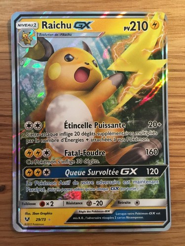 Carte pokémon raichu 73 - carte,