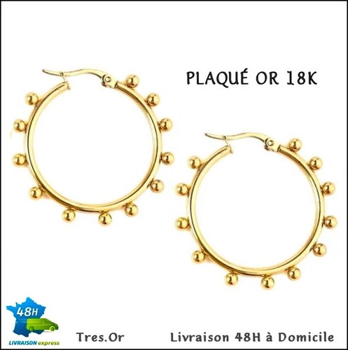 Plaqué 18k créoles boules - plaquÉ,