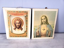 ANCIENNES  ICONES SUR TOLE PEINTE - RELIGIEUX - CHRISTIANISME-  RELIQUAIRE