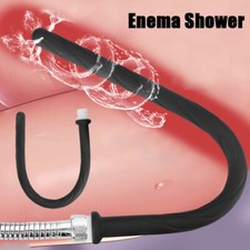 Silicone Cleaning Anal Shower Enema Douche Nozzle Wash Ass Vaginal Colon Cleaner