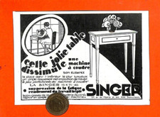 PARIS / TABLE MACHINE A COUDRE SINGER / PUBLICITÉ 1931