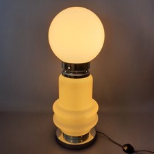 Nason Murano Glass Table Lamp Metal Birillo Design Space Age 1970