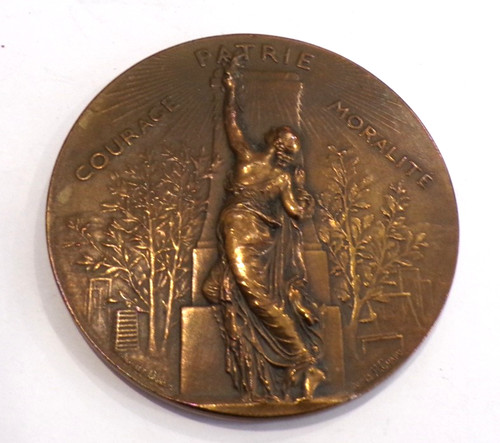Médaille table bronze - table,