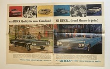 Vintage  Canadian Canada Car AD Buick full line skylark Electra convertible 1964