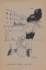 Old postcard illustrator games children another time you will do before center