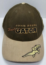 RARE Vintage John Deere Trail Gator Strapback Embroidered Cap Hat Mens Made USA 