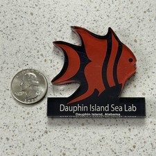 Dauphin Island Sea Lab Alabama Fish Shaped Travel Souvenir Fridge Magnet #53445