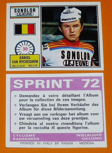 Panini sprint cyclisme 1972 - sprint, 72