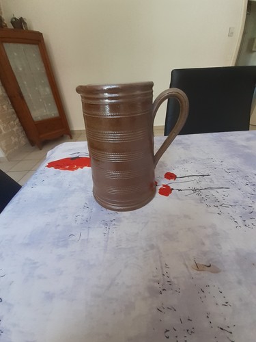 Cruche grés avec tampon - en,