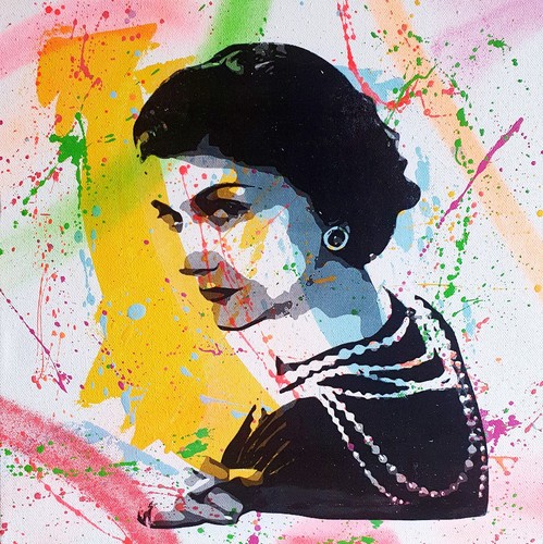 Pyb signed coco chanel tableau - signed,