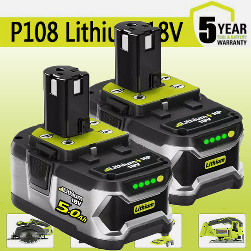 Batterie 18v pour ryobi - 2x,