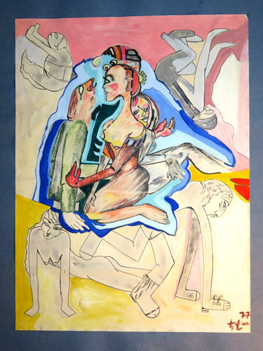 Grand dessin aquarelle - grand, crayon