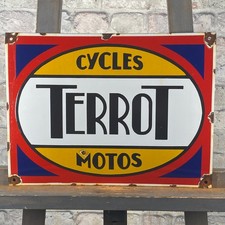 TERROT Enamel Sign 15.7x11.8" (40x30cm) Nice Retro-Old Motorcycle Street Signage