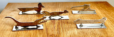 Art Déco 5 porte-couteaux en métal chromé " animaux"