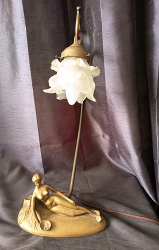 Ancienne lampe bronze style - ancienne,