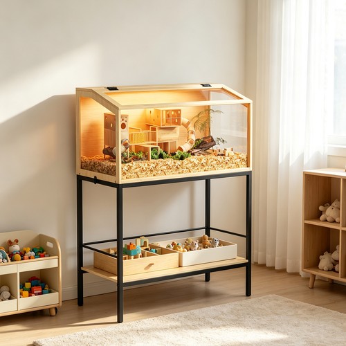 Large wooden hamster - hamster, cage
