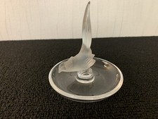 Lalique France Crystal Rooster Decor Ring Ring