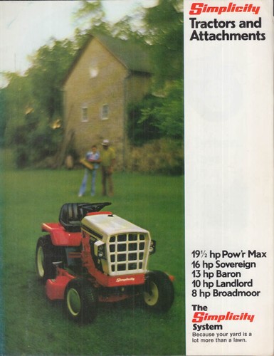 Simplicity tractors - simplicity, &
