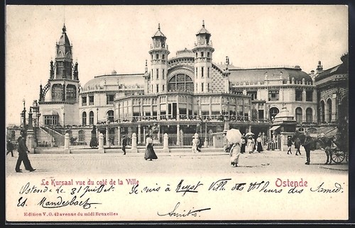 Cpa ostende kursaal vue du - ostende,,