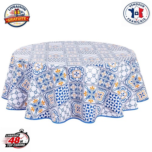 Nappe ronde toile - cirée, pvc