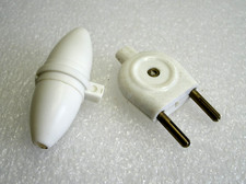 old switch + socket 1960 (white), lamp part, art deco