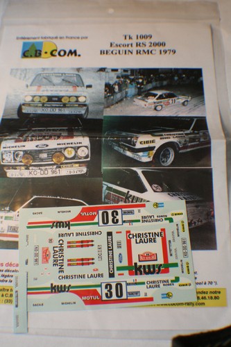 Decal ford escort gr - 1/43,