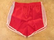 Short NYLON épais vintage rouge glanz polyamide shiny brillant 80's sport 1 S