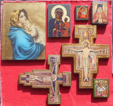 Lot de 7 Icônes ou Images Religieuses Diverses   !