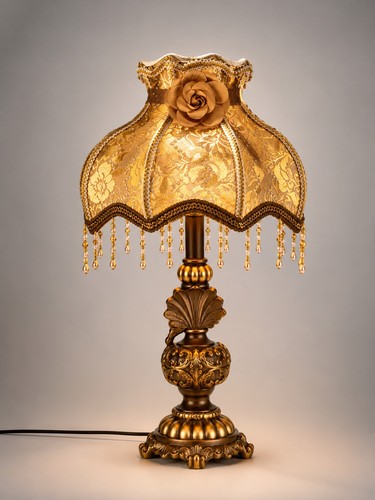 Lampe table dorée vintage - dorée,