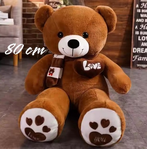 Peluche géante ourse 80cm - ourse,
