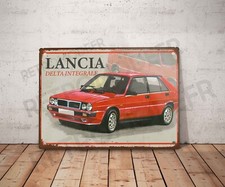 Plaque métal vintage lancia delta integrale Enseigne Garage Décoration Déco
