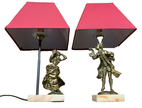 Paire lampes vintage - de,