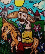 DON QUICHOTTE-- ACRYLIQUE SUR