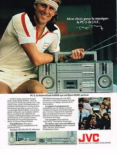 PUBLICITE ADVERTISING  1981   JVC  chaine hi-fi  BJORN BORG