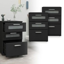 2x Table de nuit chevet avec 3