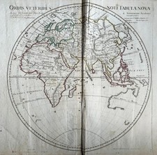 WORLD MAP - "Orbis Veteribus Noti Tabula Nova", author Guillelmo De l'ISLE.