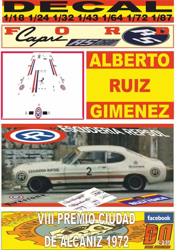 Decal ford capri 2600 - ford, rs