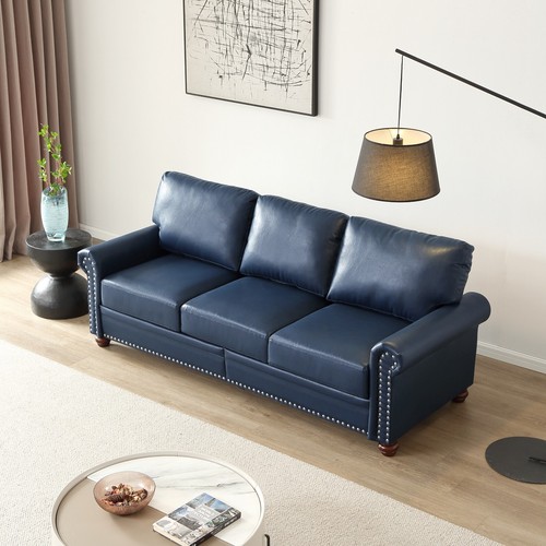 Classic faux leather sofa - classic,