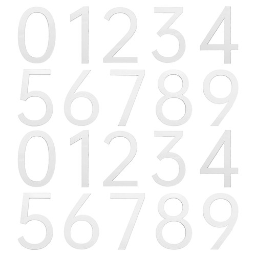 20pcs numéros maison - 20pcs, 0-9