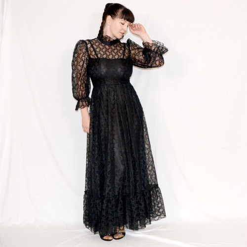 Robe maxi gothique vintage - robe,