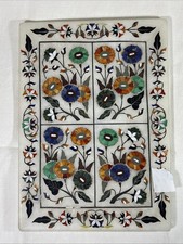 Plateau en marbre blanc