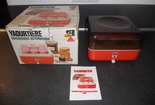 VINTAGE - SEB Yaourtière Automatique avec 8 pots couvercle orange et Notice