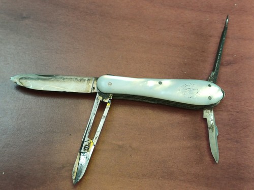 Ancien rare couteau de - et,