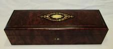 BOITE A GANTS COFFRET A BIJOUX MARQUETERIE  NAPOLEON III 19ème antique box